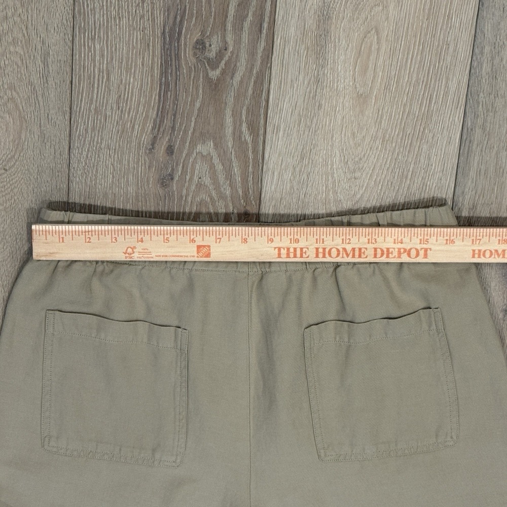 Banana Republic Brown Linen Blend Elastic Waist Pull On Pants Women's SZ L TALL - Picture 5 of 7